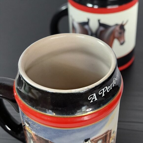 Vintage 1992 Budweiser Holiday Christmas Commemorative Beer Stein - Picture 4 of 15